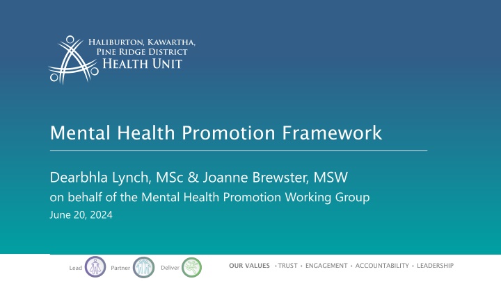 mental health promotion framework