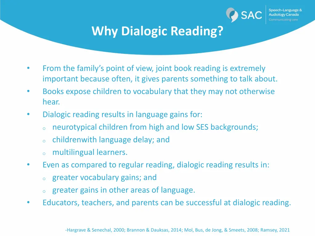 why dialogic reading