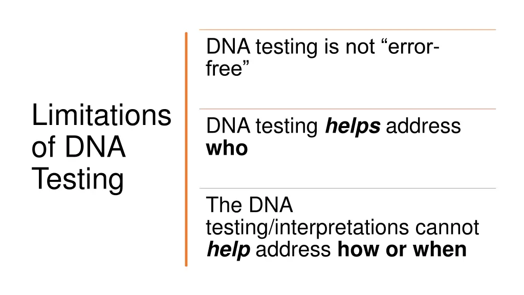 dna testing is not error free