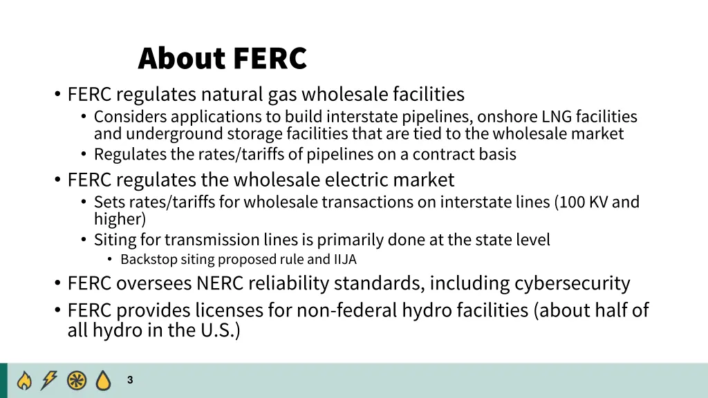 about ferc ferc regulates natural gas wholesale