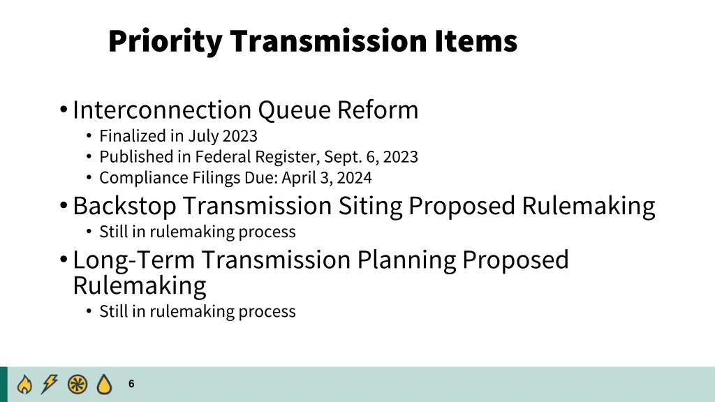 priority transmission items