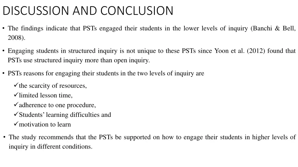 discussion and conclusion