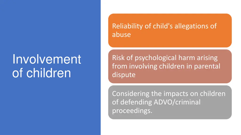 reliability of child s allegations of abuse