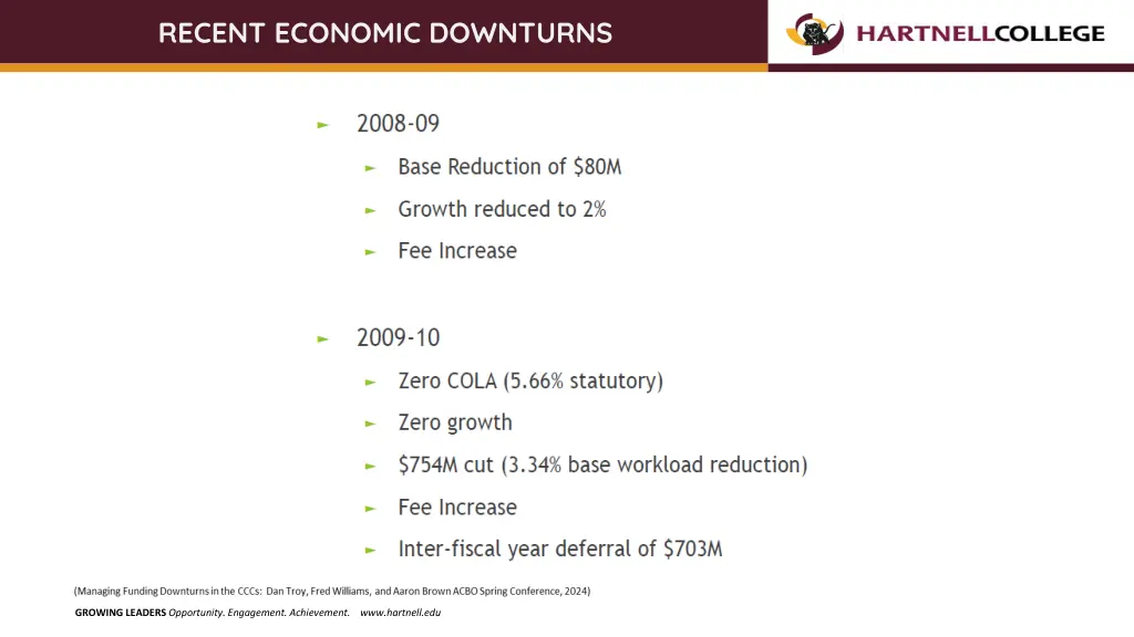 recent economic downturns 1