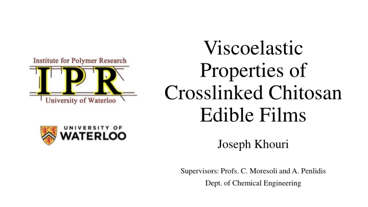 viscoelastic properties of crosslinked chitosan