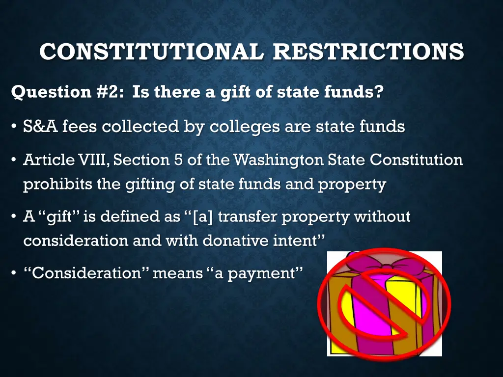 constitutional restrictions