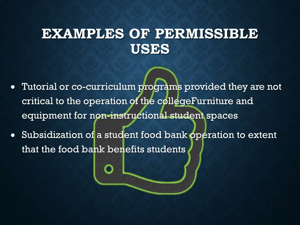 examples of permissible uses 1