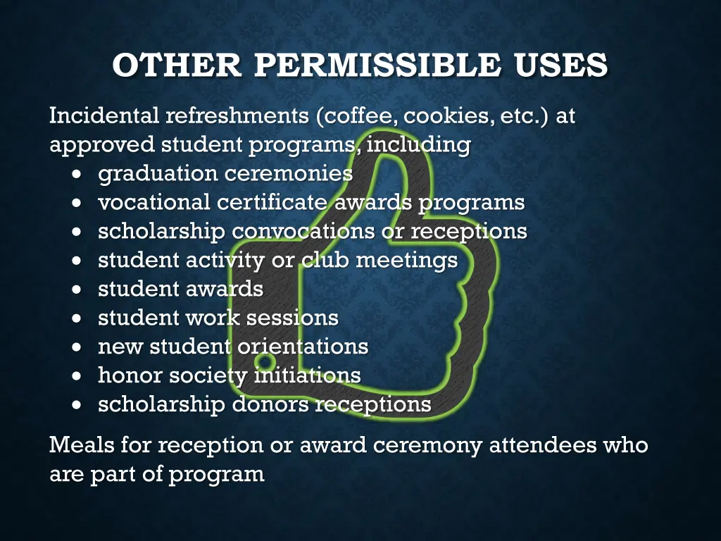 other permissible uses