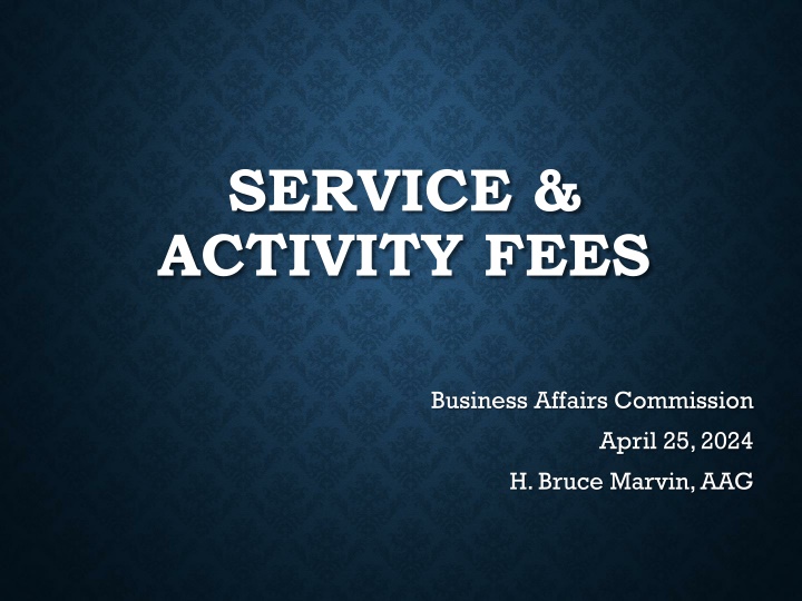 service activity fees