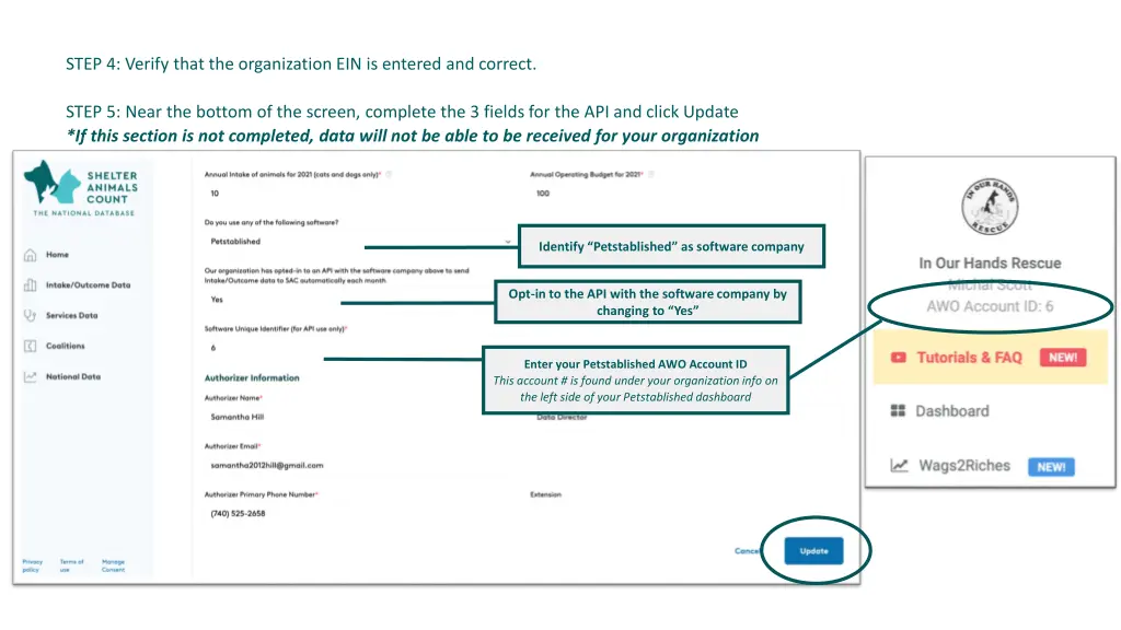 step 4 verify that the organization