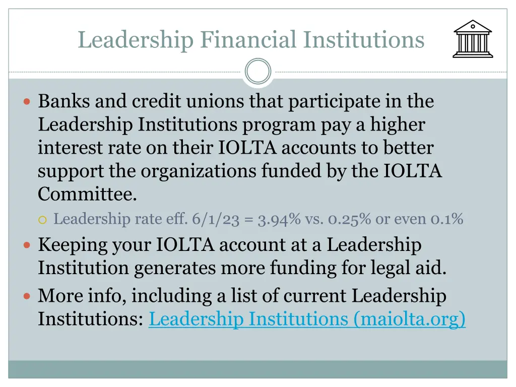 leadership financial institutions