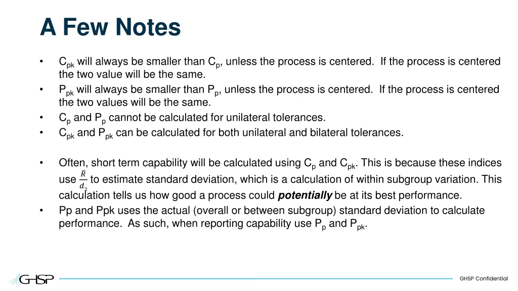 a few notes