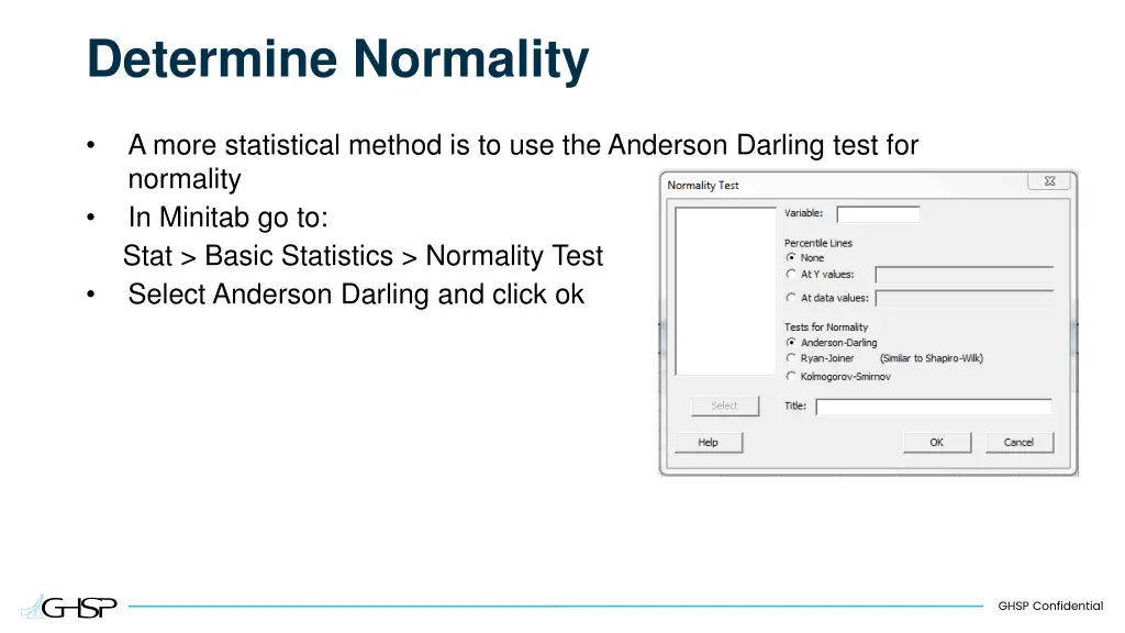 determine normality 1