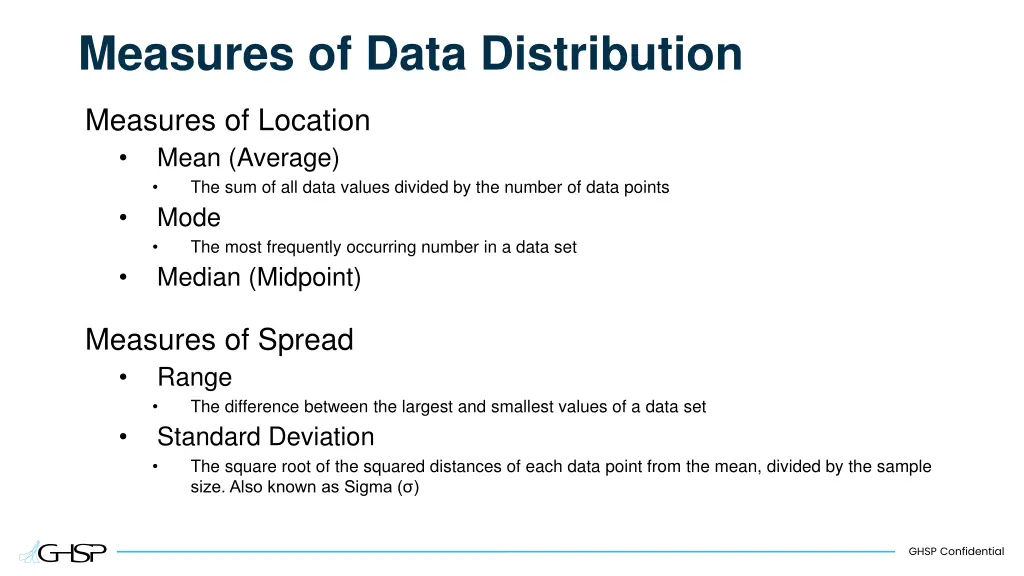 measures of data distribution