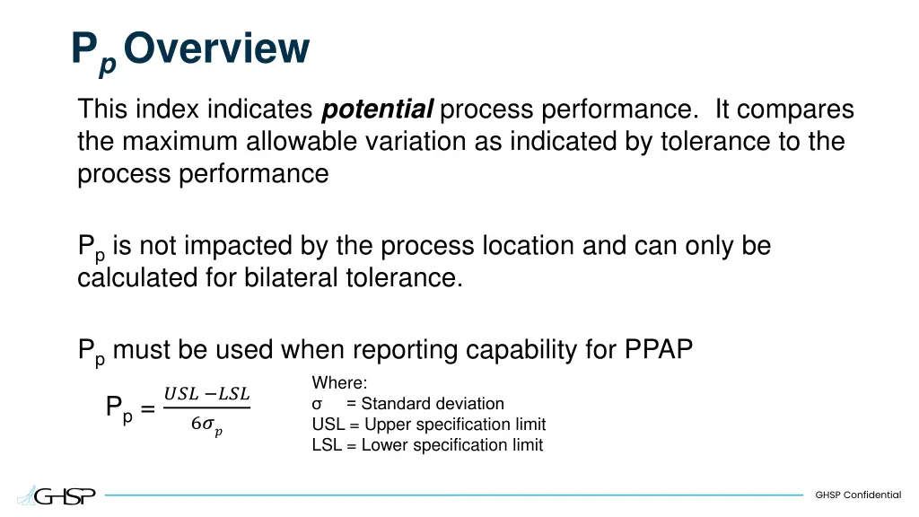 p p overview this index indicates potential