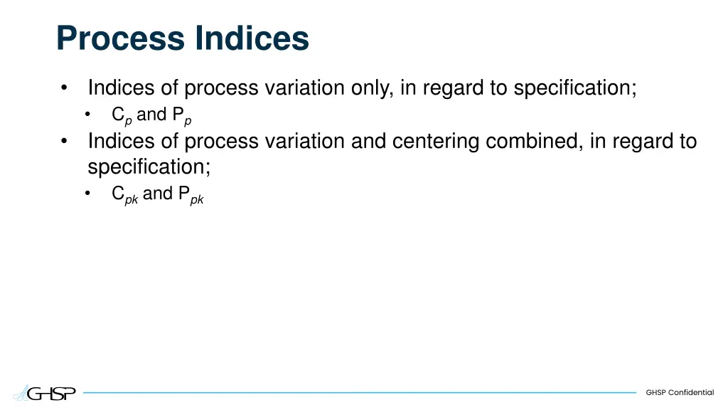 process indices