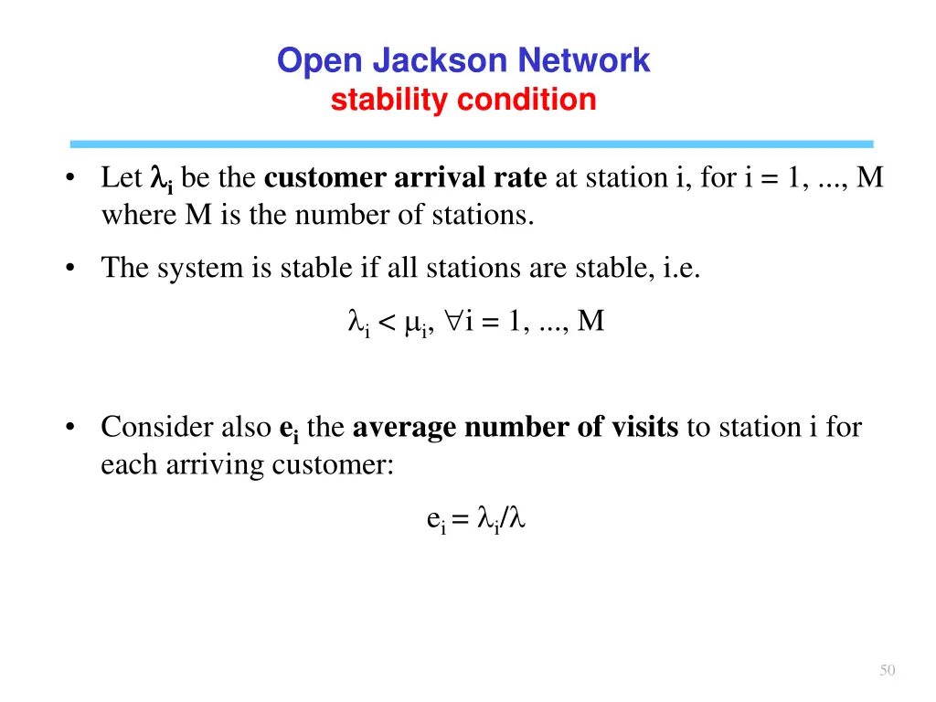 open jackson network stability condition