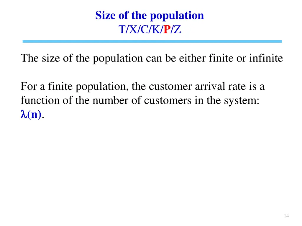 size of the population t x c k p z