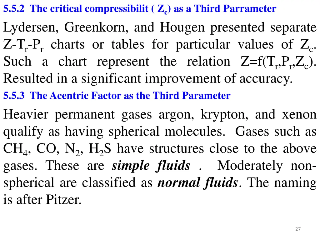 5 5 2 the critical compressibilit z c as a third