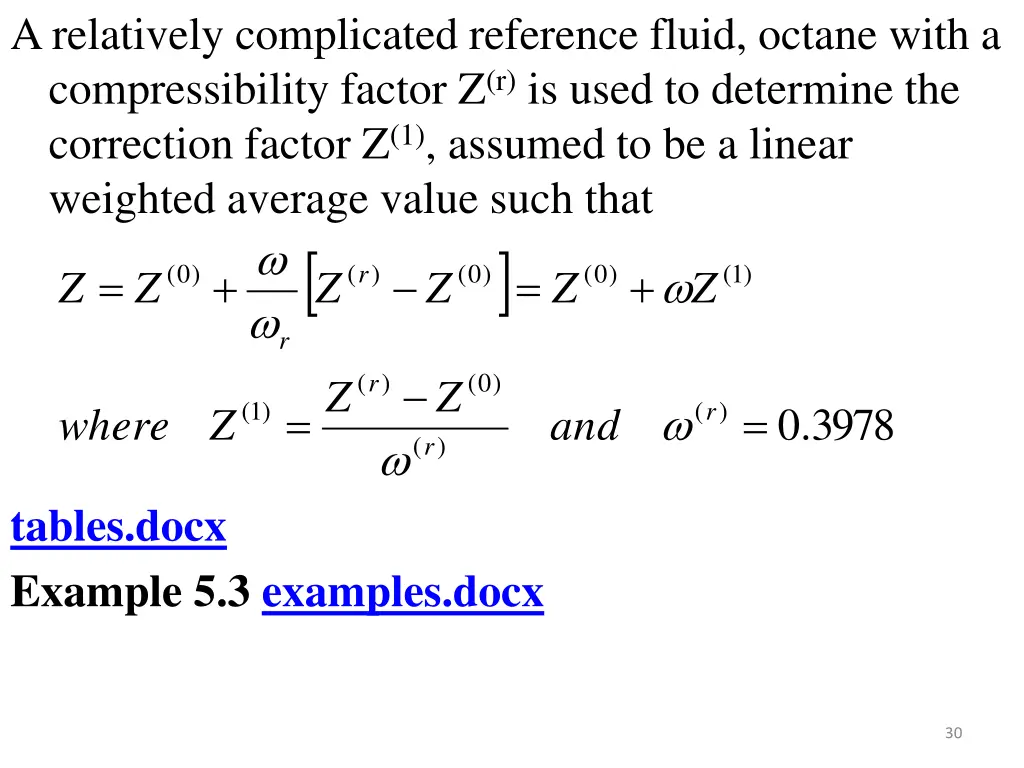 a relatively complicated reference fluid octane