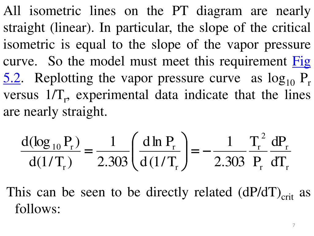 all isometric lines on the pt diagram are nearly