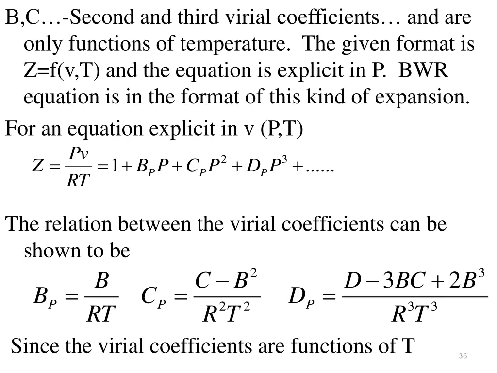 b c second and third virial coefficients