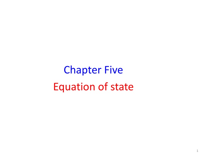 chapter five equation of state