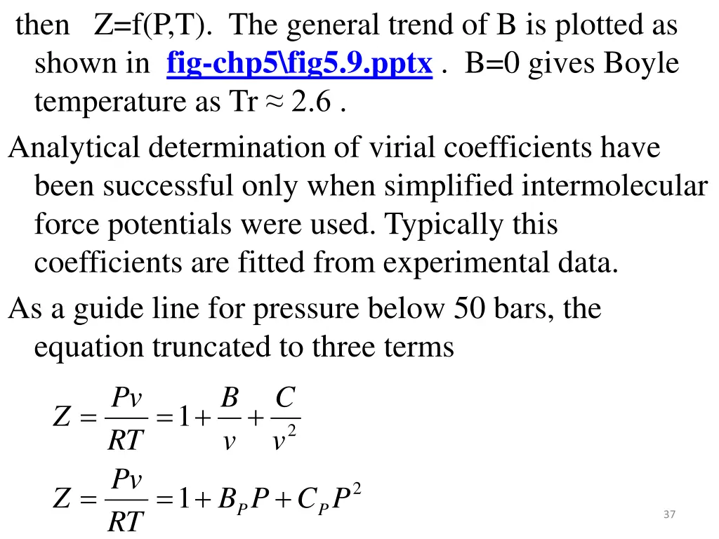 then z f p t the general trend of b is plotted