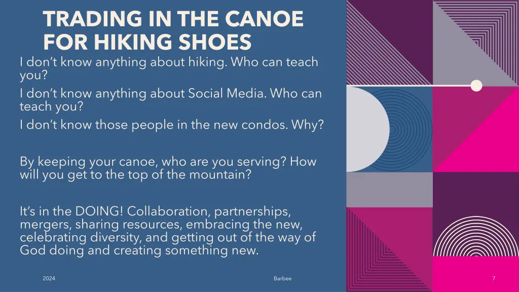 trading in the canoe for hiking shoes