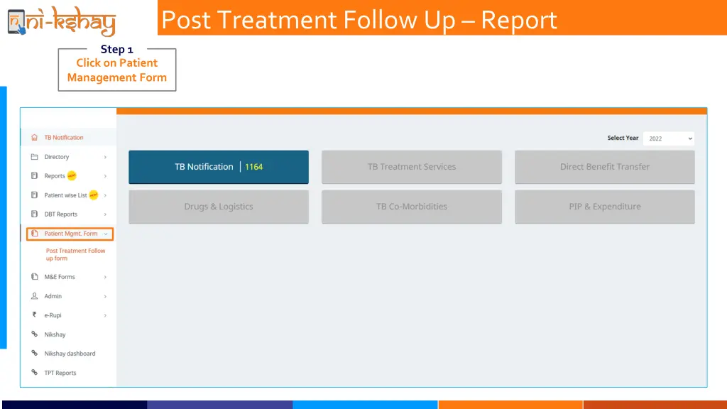 post treatment follow up report