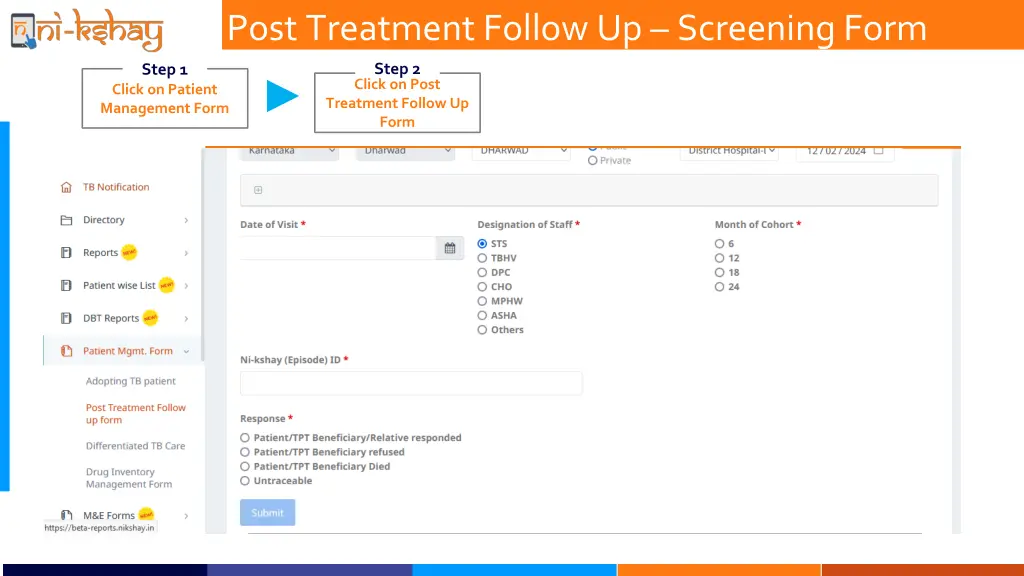 post treatment follow up screening form 1