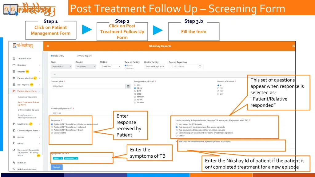 post treatment follow up screening form 3