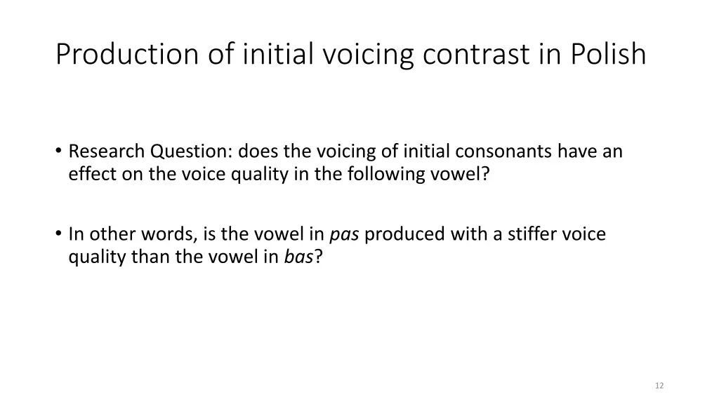 production of initial voicing contrast in polish