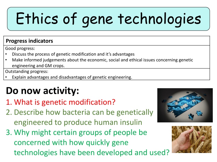 ethics of gene technologies