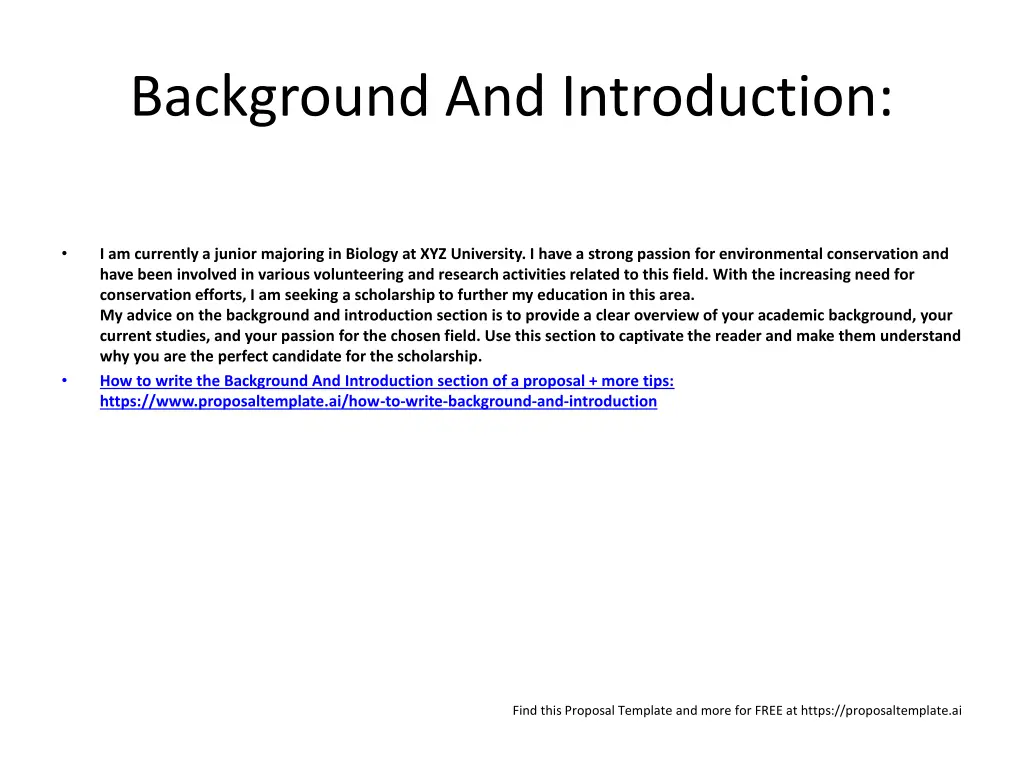 background and introduction