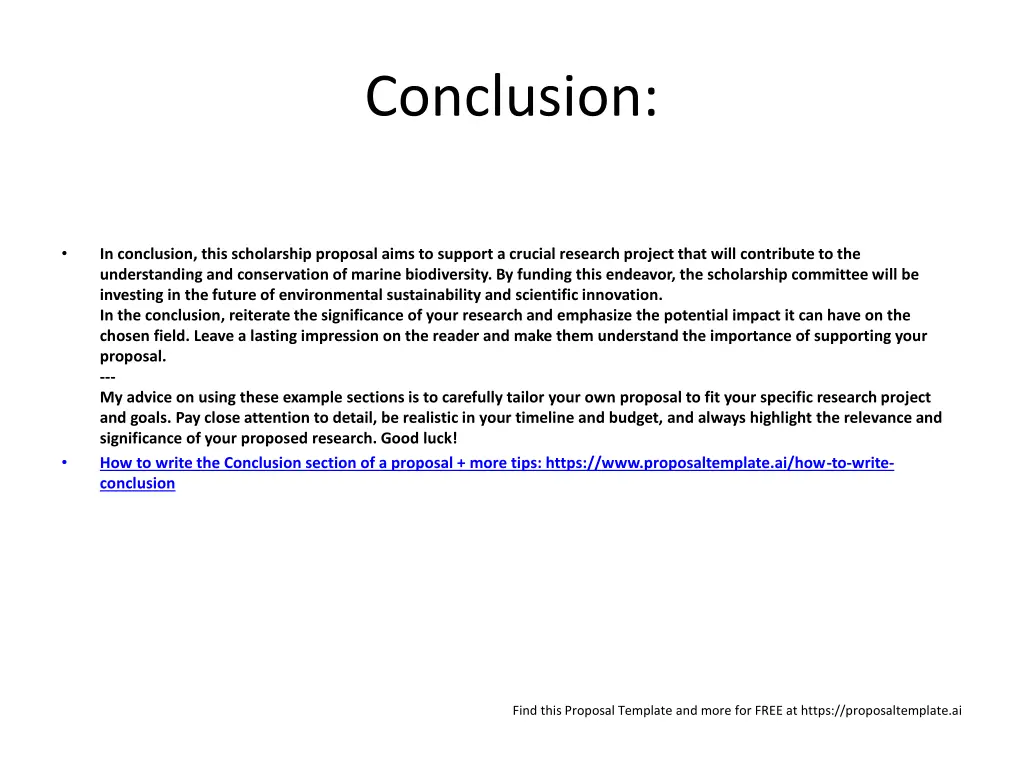 conclusion