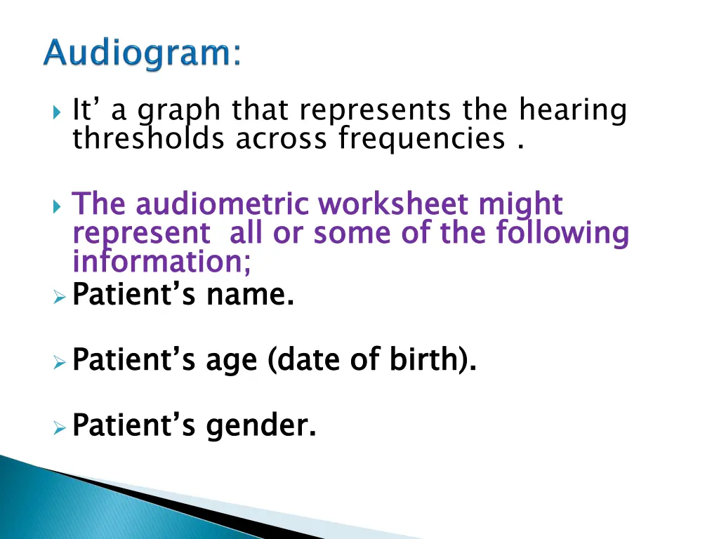 it a graph that represents the hearing thresholds