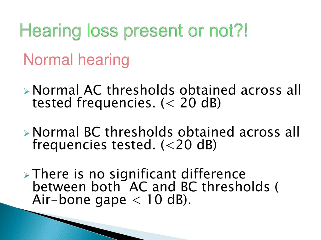 normal hearing