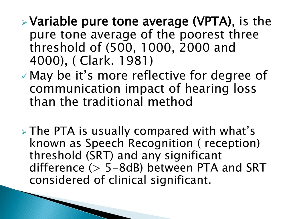 variable pure tone average vpta pure tone average