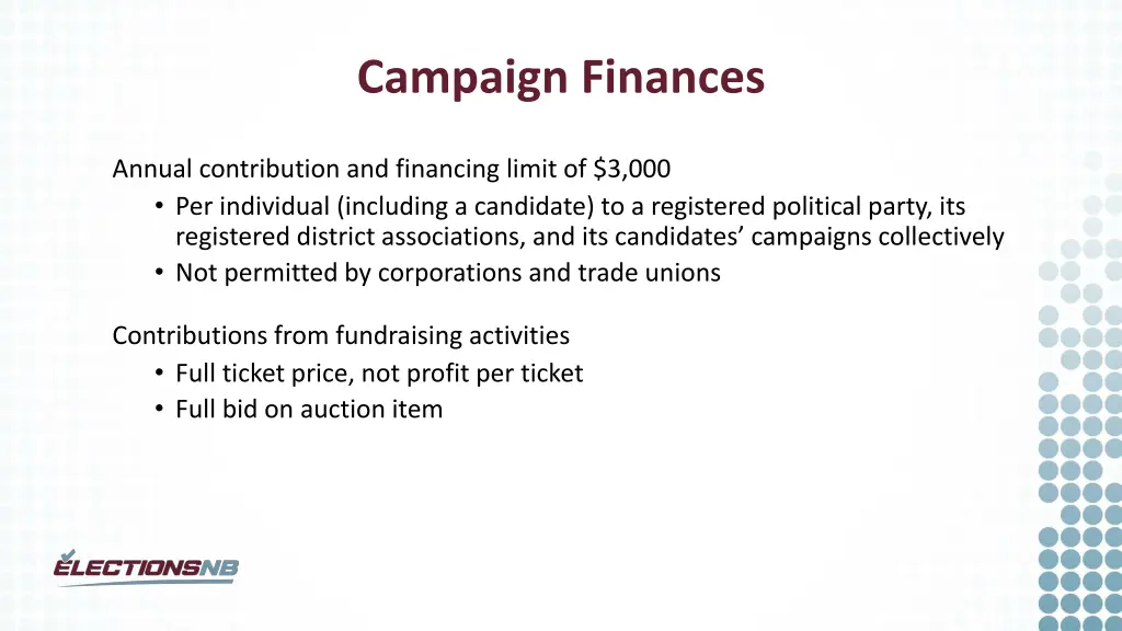 campaign finances