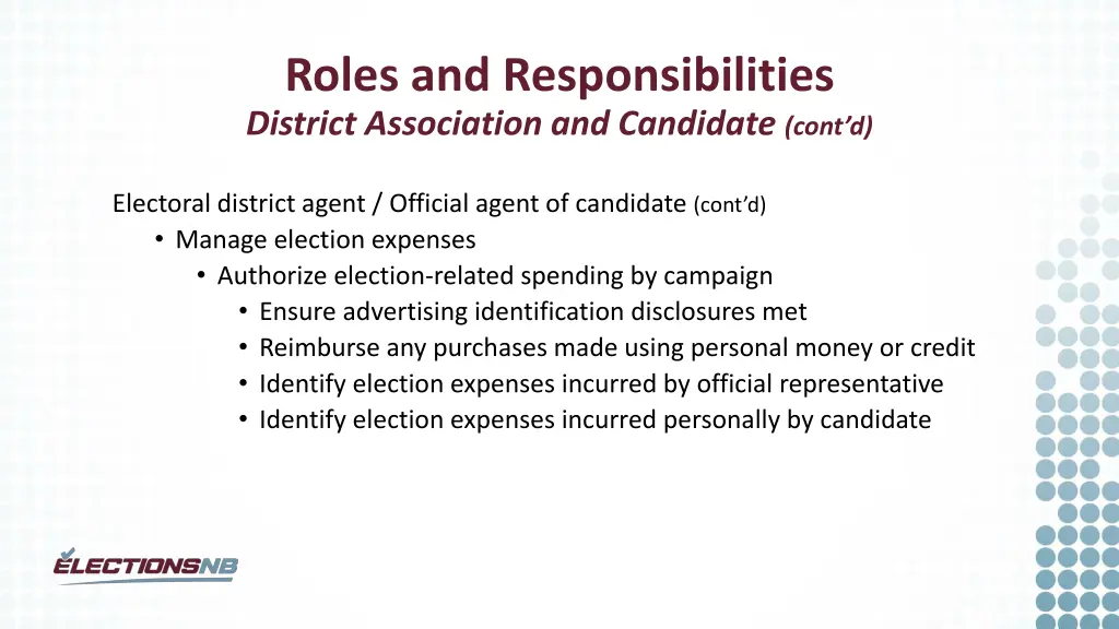 roles and responsibilities district association 4