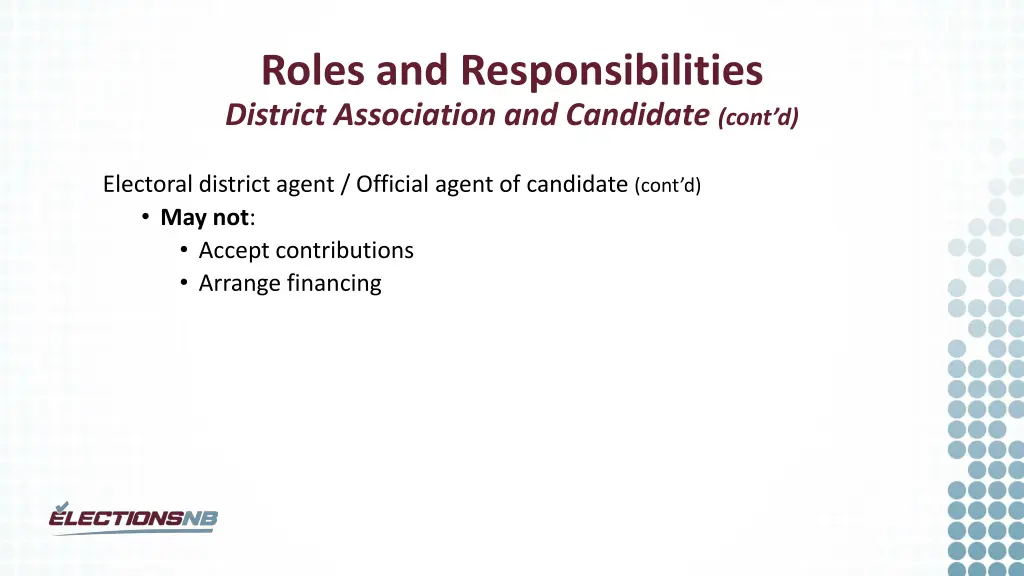 roles and responsibilities district association 6