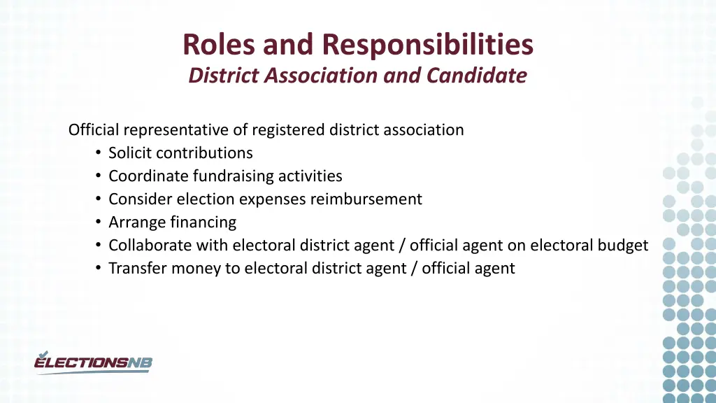 roles and responsibilities district association