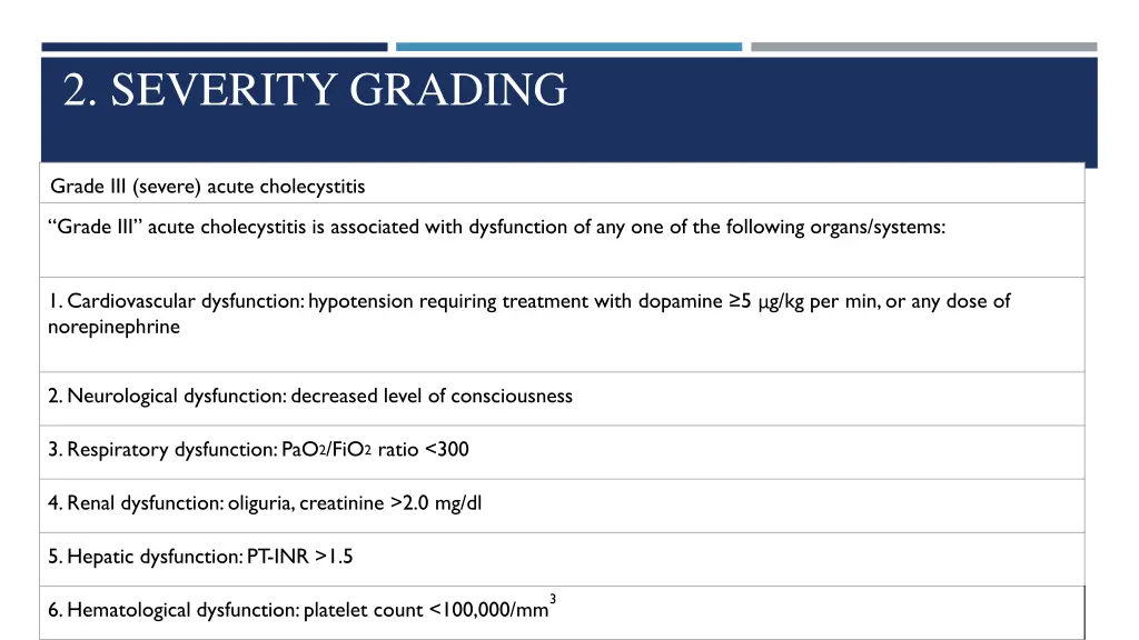 2 severity grading