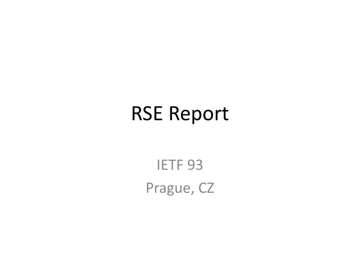 rse report