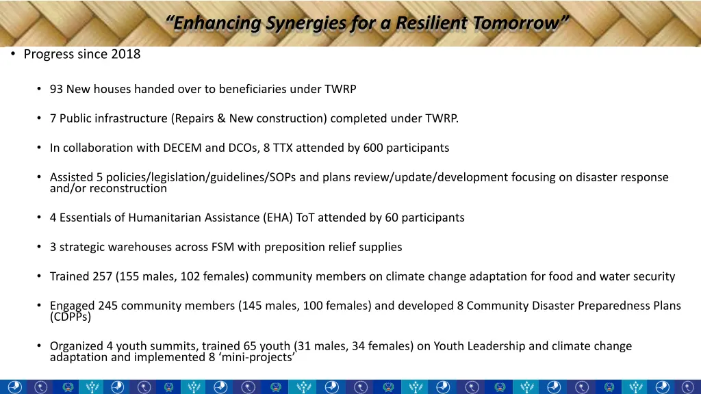 enhancing synergies for a resilient tomorrow