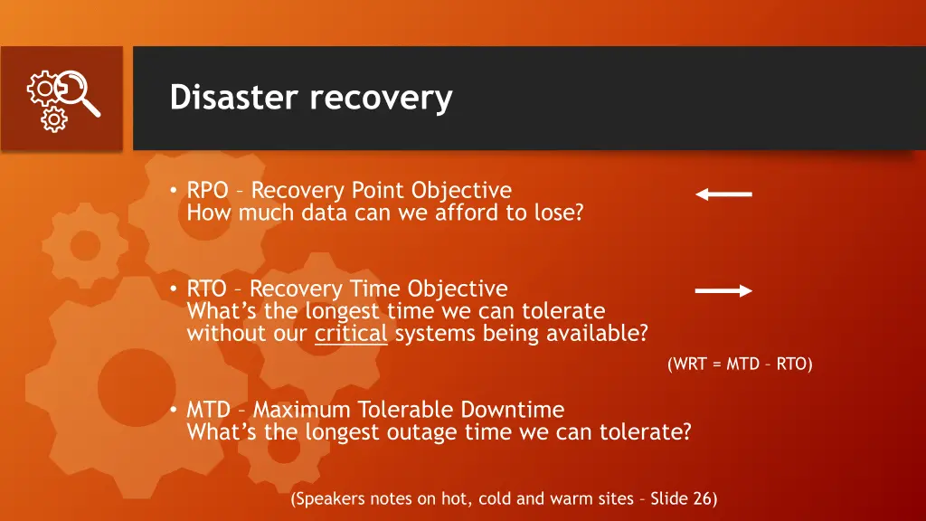 disaster recovery