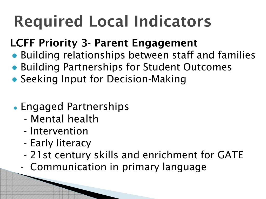 required local indicators 1