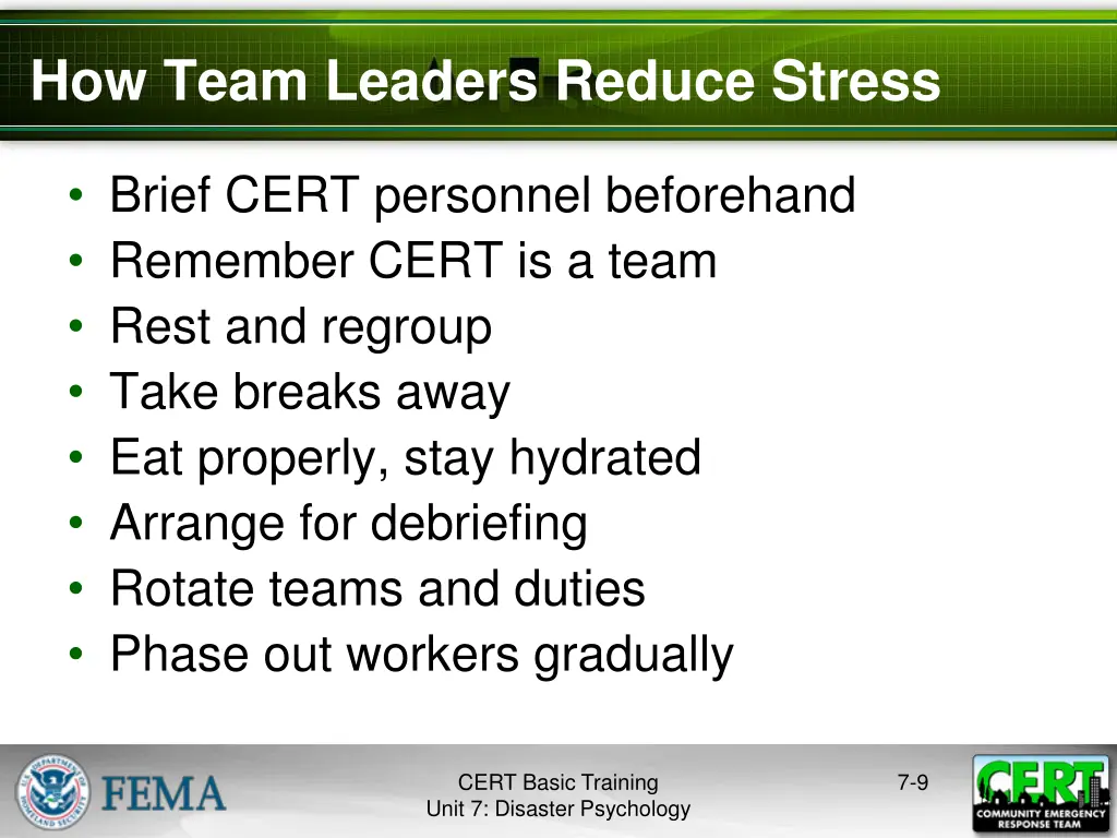 how team leaders reduce stress