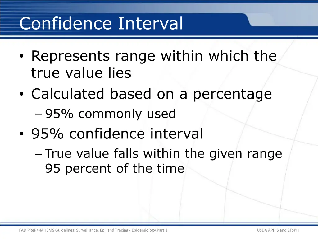 confidence interval